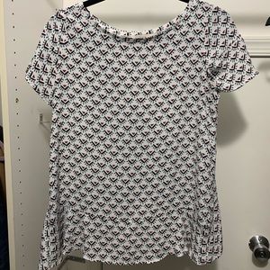 Loft tulip back shirt sleeve top